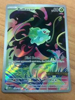 Bulbasaur 133/132 Illustration Rare Mega Evolution Stamped Pokemon - Image 1
