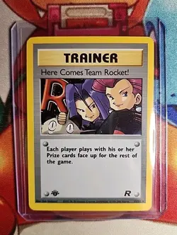 Pokemon TCG 1st Edition Here Comes Team Rocket! 15/82 Team Rocket Holo Rare - NM - Image 1