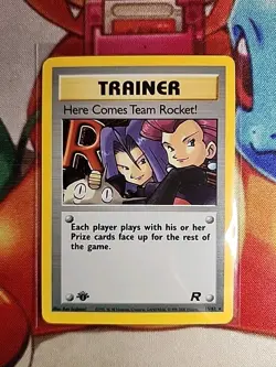 Pokemon TCG 1st Edition Here Comes Team Rocket! 15/82 Team Rocket Holo Rare - NM - Image 2