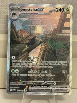 Pokemon TCG Sinistcha ex - 210/167 Sv06: Twilight Masquerade SIR Holofoil NM - Image 1