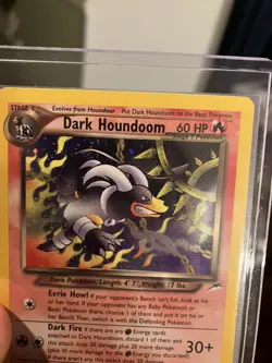 Dark Houndoom Neo Destiny 7/105 Unlimited Holo Swirl Pokemon TCG LP - Image 3