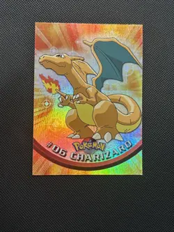Topps Pokemon Animation Edition Series 1 Rainbow Foil #6 Charizard NM Blue Logo - Image 2