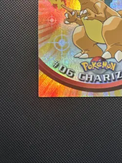 Topps Pokemon Animation Edition Series 1 Rainbow Foil #6 Charizard NM Blue Logo - Image 4