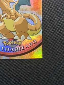 Topps Pokemon Animation Edition Series 1 Rainbow Foil #6 Charizard NM Blue Logo - Image 5