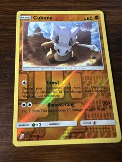 Cubone 105/236 Unified Minds Reverse Holo Pokemon TCG LP - Image 1
