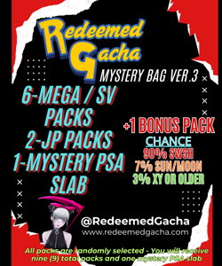 Pokemon ⭐Mystery Surprise Bag Ver 3 - ⭐Nine (9) Packs + 💎1 PSA SLAB Guaranteed! - Image 1