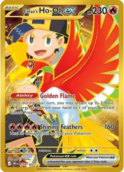 1x Ethan's Ho-Oh ex - 239/182 - Hyper Rare NM-Mint Pokemon SV10 - Destined Rival - Image 1