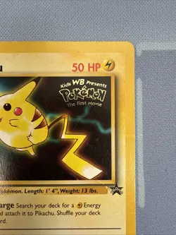 Pikachu #4 Black Star Promo Wizards WB Pokemon Movie Promo Vintage 1999! - Image 3