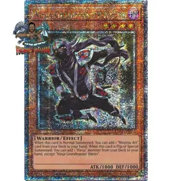 Yugioh! 1x Ninja Grandmaster Hanzo RA04-EN173 Quarter Century Secret Rare NM - Image 1