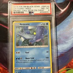 Black Star Promo Fall 2018 Collector Chest #SM144 Articuno Holo PSA 8 Card NM-MT - Image 1