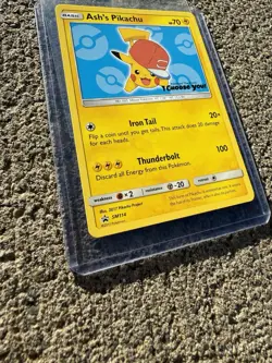 Ash's Pikachu SM114 - I Choose You Stamped Black Star Promo Pokemon TCG Card - Image 2