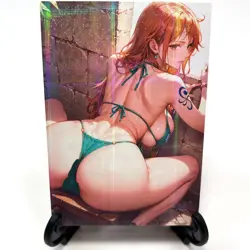 One Piece Nami Sexy Bikini Anime Waifu Girl Doujin Lewd Goddess Story Art Card - Image 2