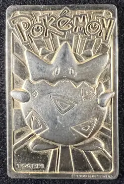 Pokemon 23K Gold Plated Togepi Trading Card 1999 Burger King Limited Edition - Image 1
