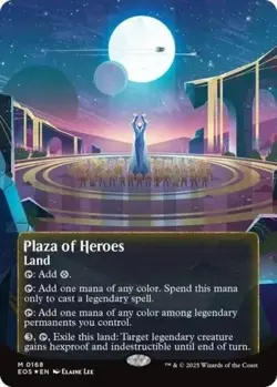 Plaza of Heroes (0168) (Borderless) (Galaxy Foil) -Foil Near Mint MTG - Image 1