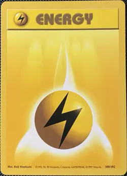 Lightning Energy 100/102 Base Set Regular - Pokemon Card - Image 1