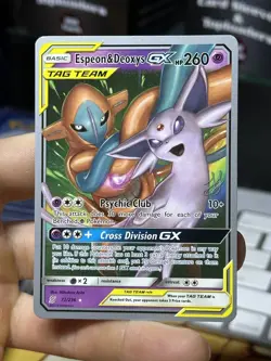 Espeon & Deoxys GX 72/236 Unified Minds 2019 WORLD CHAMPIONSHIP Pokemon Card TCG - Image 3
