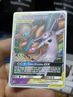 Espeon & Deoxys GX 72/236 Unified Minds 2019 WORLD CHAMPIONSHIP Pokemon Card TCG - Image 4