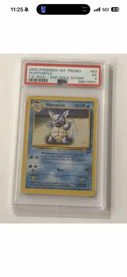 Lot Of 7 POKEMON GAME PROMO Trading Card WARTORTLE #63/130 WIZARD GOLD STAMP PSA - Image 1