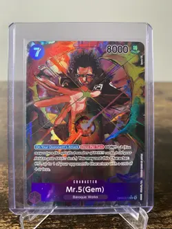 One Piece OP04 Mr. 5 (Gem) Alternate Art OP04-072 Kingdoms of Intrigue Card Game - Image 1
