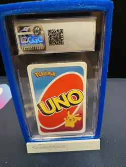 Pokemon Pikachu Playing Card 2019 Pokemon Pocket Uno - 0 Yellow CGC 9 - Image 3