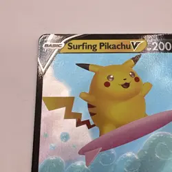 Pokemon TCG Surfing Pikachu v Ultra Rare Holo Card 008/025 Celebrations - Image 2