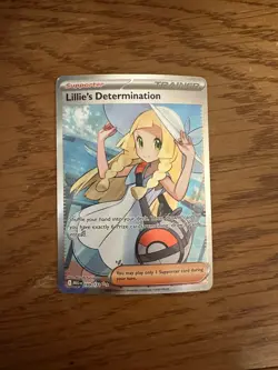 Lillie's Determination 169/132 Me01: Mega Evolution Full Art Holo Pokemon Card - Image 1