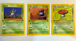 Vintage Oddish Gloom Vileplume FIRST EDITION Cards Jungle Set Pokemon TCG Lot - Image 1