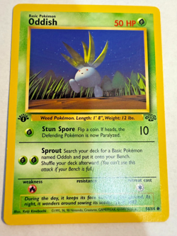 Vintage Oddish Gloom Vileplume FIRST EDITION Cards Jungle Set Pokemon TCG Lot - Image 2