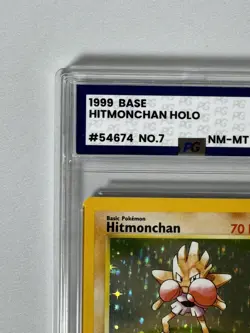 Hitmonchan 1999 Base Set 7/102 Holo Pokemon Card - UK seller PG Grading 8.5 - Image 2