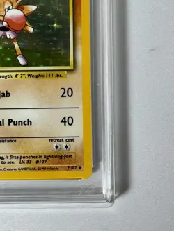 Hitmonchan 1999 Base Set 7/102 Holo Pokemon Card - UK seller PG Grading 8.5 - Image 4