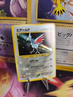 Pokemon Karte Card Panzaeron Skarmory Neo Genesis Holo Wotc japanese Exc Swirl - Image 1