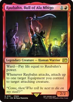 NM Foil Raubahn, Bull of Ala Mhigo, MTG, Final Fantasy, Magic the Gathering, 151 - Image 1