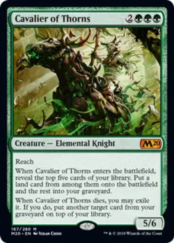1 x Cavalier of Thorns - Foil - Core Set 2020 - Light Play - MTG - Image 1