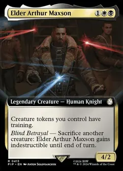 Elder Arthur Maxson Extended Art Regular - Fallout MTG-NM - Image 1