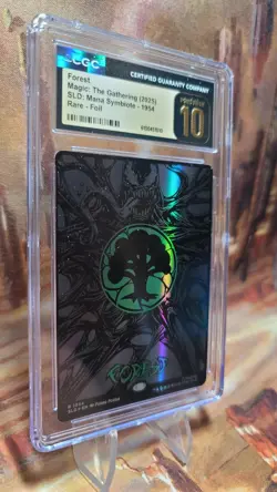 MTG Forest Raised Foil #1954 SLD x Spider-Man Mana Symbiote CGC Pristine 10 - Image 3