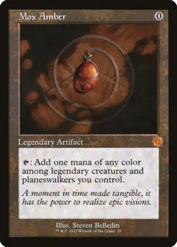 MTG Magic the Gathering Mox Amber (35/126) The Brothers' War Retro Artifacts NM - Image 1