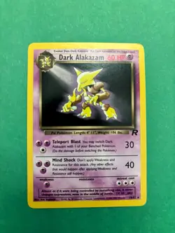 Pokemon TCG Dark Alakazam Card 18/82 Non-Holo, Vintage, LP, +Abra/Kadabra - Image 2