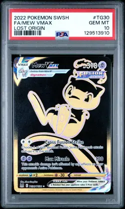 PSA 10 - 2022 Pokemon Sword & Shield Lost Origin Fa/Mew Vmax #TG30 - Image 1
