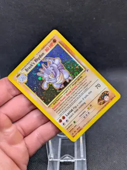 Pokemon Card Brock's Rhydon 2/132 Holo Rare Gym Heroes WOTC LP EXCELLENT - Image 2