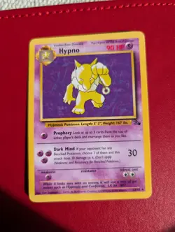 Hypno 23/62 Fossil Non-Holo Rare WOTC Pokemon Card Excellent Condition - Image 1