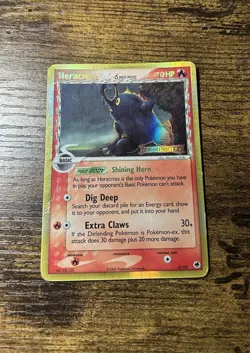 Pokemon TCG Heracross EX Dragon Frontiers Holo Rare Card 3/101 - Image 1