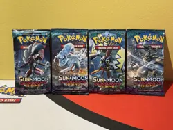 Pokemon (4) Sealed Packs Sun And Moon: Guardians Rising Complete Art Set - Image 1