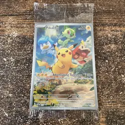 Pokemon TCG Pikachu 027 Promo Holo Black Star Paldea Evolved, Sealed - Image 1