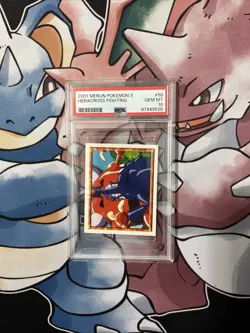 PSA 10 GEM MINT Heracross Fighting POKEMON Merlin Series 3 Slab VINTAGE 1 Of 1 - Image 1