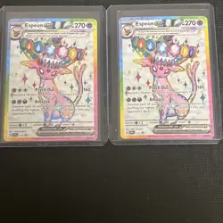 2x Pokemon TCG Espeon ex 175 Scarlet & Violet Promo NM - Image 1