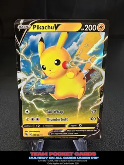 Pikachu V 086/264, Fusion Strike, Pokemon, NM - Image 1
