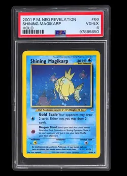 2001 Shining Magikarp Pokemon Neo Revelation PSA 4 VG-EX 66/64 - Image 1