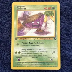 Grimer 57/82 1st Edition Team Rocket Near Mint 1999 Pokemon NM - Image 1