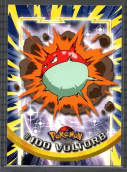 Voltorb #100 Holo Pokemon 2000 Topps Tv Animation Series 2 Blue Label - NM - Image 1