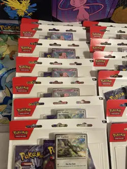 Lot Of 14 - Pokemon TCG Temporal Forces 3 Pack Blister (11 Cleffa, 3 Cyclizar) - Image 2